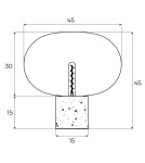 Table lamps - Maxlight Moonstone Amber Glass + White Marble Table Lamp T0056. - product 2