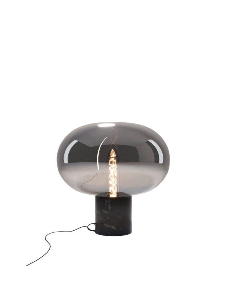 Table lamps - Maxlight Moonstone Table Lamp Smoke Glass + Black Marble T0057. - product kolory-swiatla.pl 1