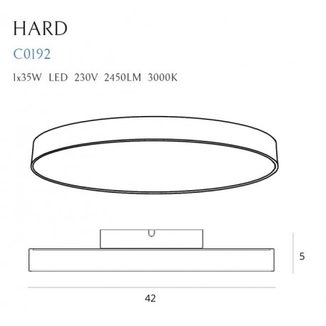 MAXLight Hard C0231 Lampa Sufitowa z Pilotem