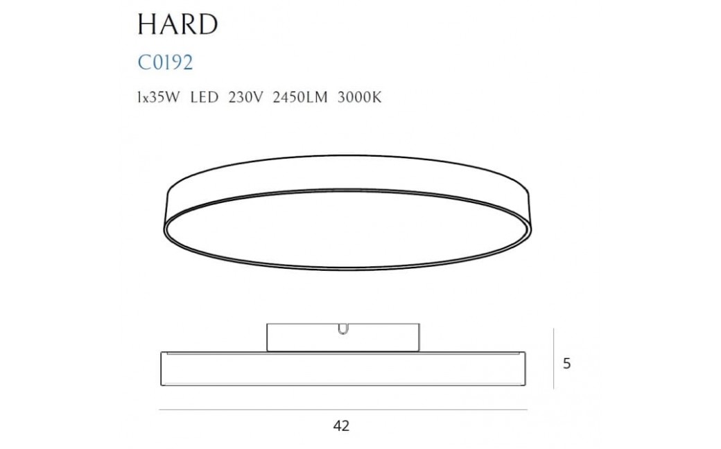 MAXLight Hard C0231 Lampa Sufitowa z Pilotem