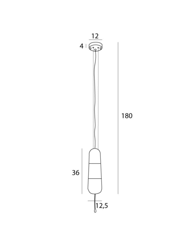 Pendant lamps - Maxlight Mauri 1 Smoky Glass Pendant Lamp P0590 - product kolory-swiatla.pl 2