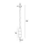 Pendant lamps - Maxlight Mauri 1 Champagne Glass P0589 Pendant Lamp. - product 3