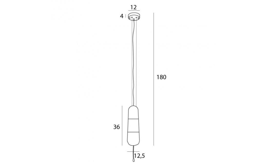 MAXLight P0589 Lampa Wisząca Mauri 1 Champagne Glass