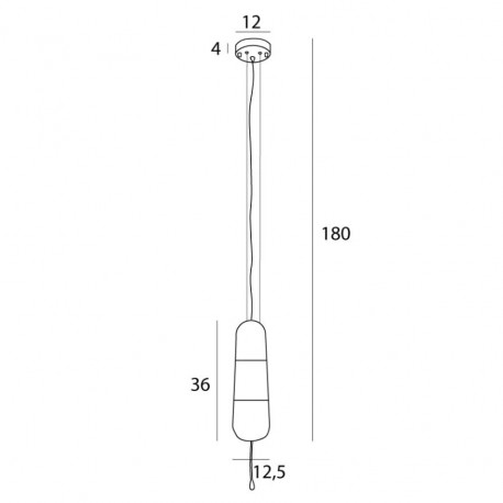 MAXLight P0588 Lampa Wisząca Mauri 1 Transparent Glass