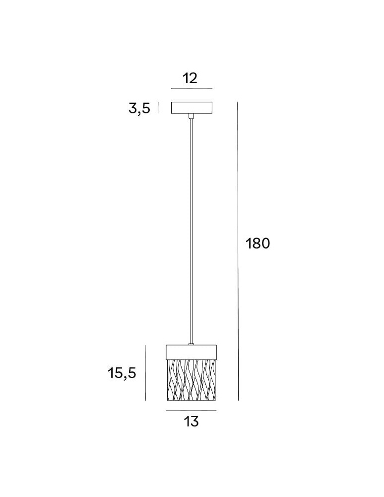 Pendant lamps - Maxlight Vetro Brushed Gold Pendant Lamp P0573D. - product kolory-swiatla.pl 3