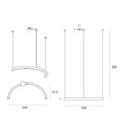 Pendant lamps - Maxlight Lotus 33W Brushed Bronze P0572D Pendant Lamp. - product 3