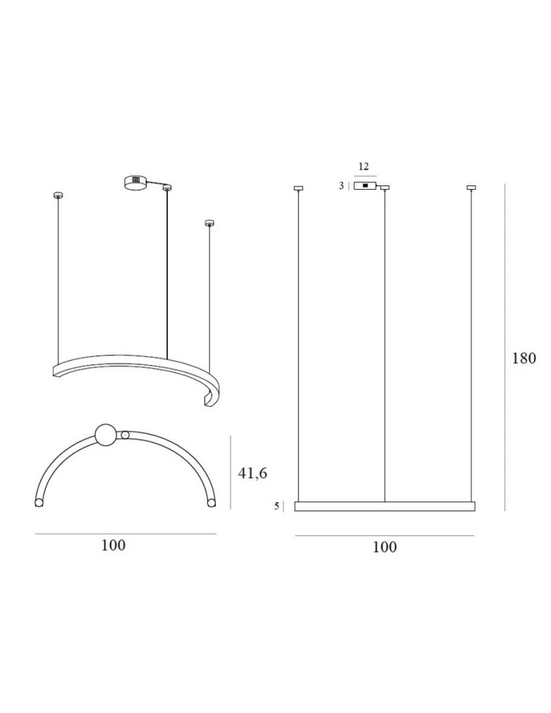 Pendant lamps - Maxlight Lotus 33W Brushed Bronze P0572D Pendant Lamp. - product kolory-swiatla.pl 3