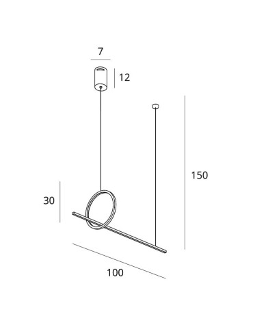 Maxlight Lausanne 18W Brushed Bronze P0570D Pendant Lamp. - product 2