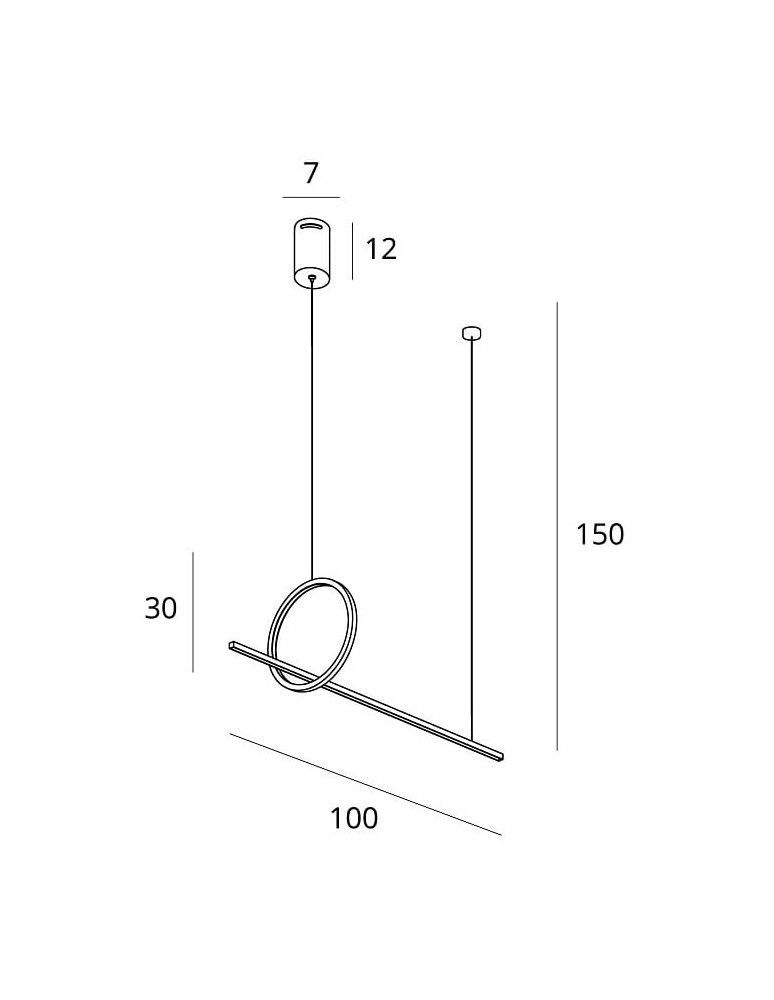 Pendant lamps - Maxlight Lausanne 18W Brushed Bronze P0570D Pendant Lamp. - product kolory-swiatla.pl 2