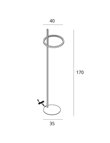 Maxlight Lausanne 27W Brushed Bronze Floor Lamp F0061. - product 2