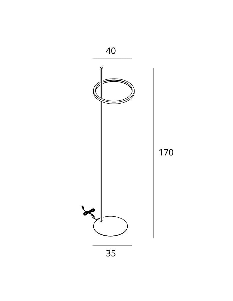 Floor lamps - Maxlight Lausanne 27W Brushed Bronze Floor Lamp F0061. - product kolory-swiatla.pl 2