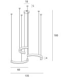 Pendant lamps - Maxlight Lotus 40W Brushed Bronze P0571D Pendant Lamp. - product 3