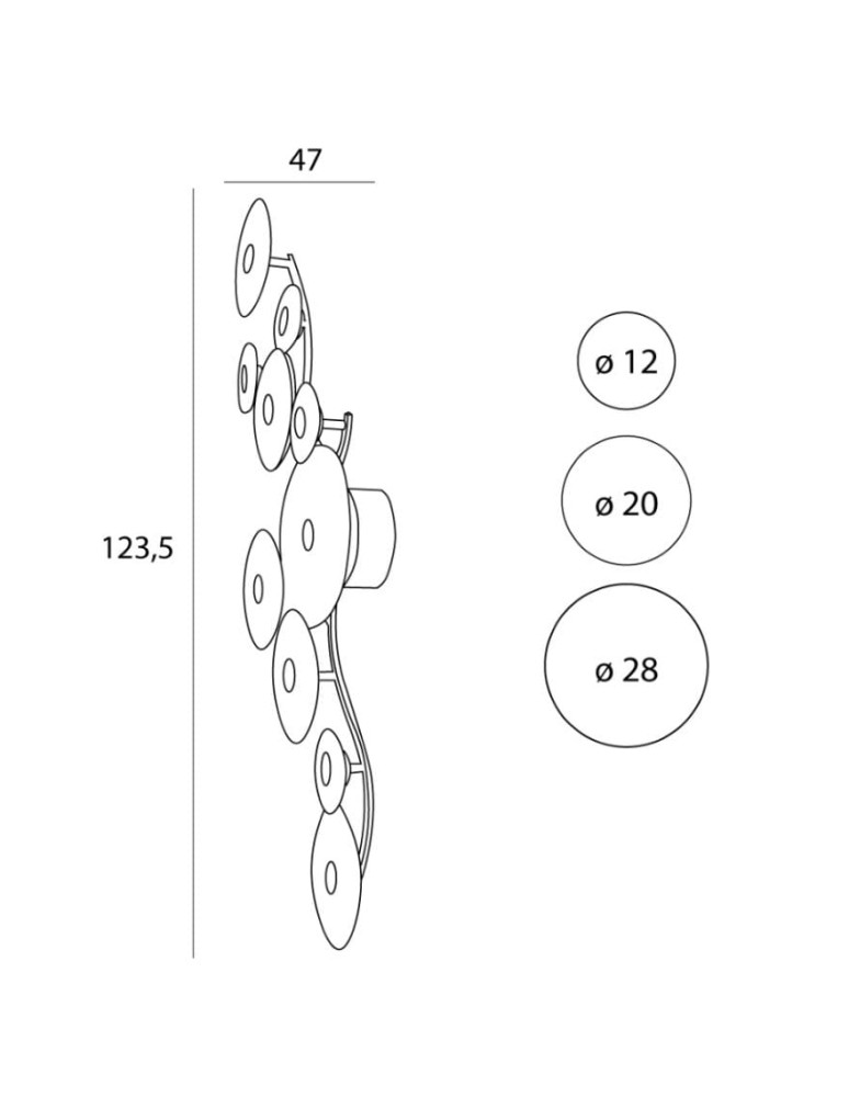 Designer wall lamps - Maxlight Wall lamp Allure 10L W0354 - product kolory-swiatla.pl 3