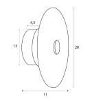 Designer wall lamps - Maxlight Wall lamp Allure 1L Champagne Glass W0355 - product 3