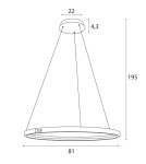 Pendant lamps - Maxlight QLED Pendant Lamp With Remote Control P0557 - product 3