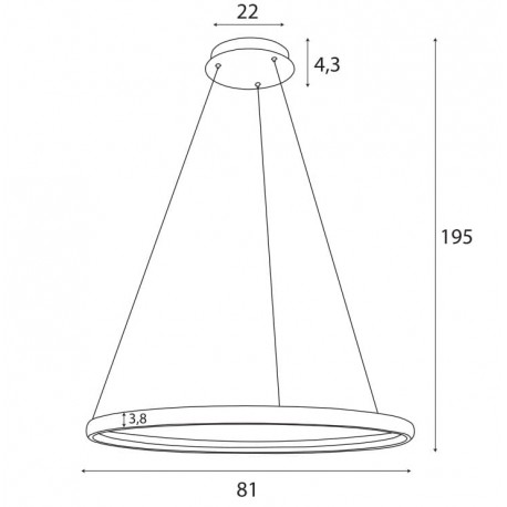 MAXLight P0557 Lampa Wisząca Qled z Pilotem