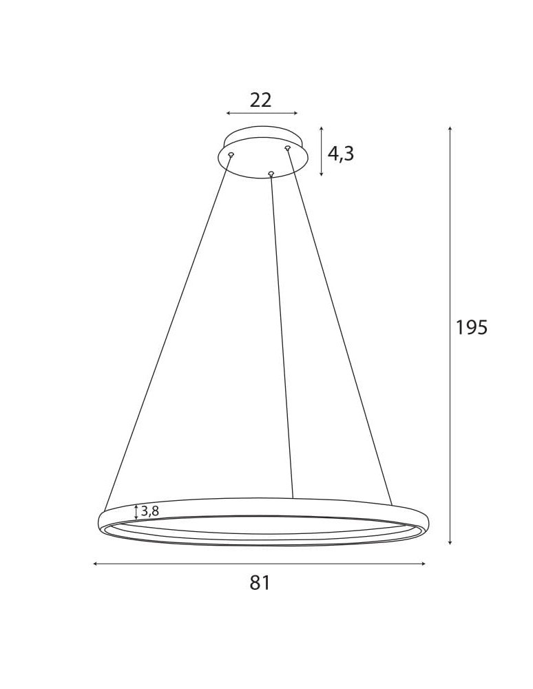Pendant lamps - Maxlight QLED Pendant Lamp With Remote Control P0557 - product kolory-swiatla.pl 3