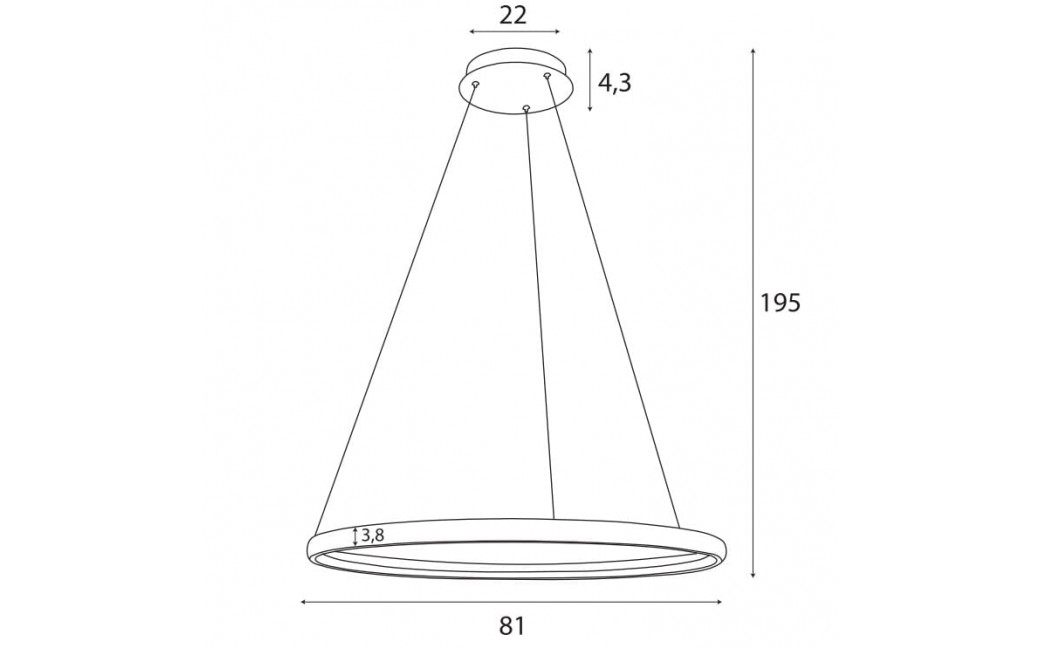 MAXLight P0557 Lampa Wisząca Qled z Pilotem