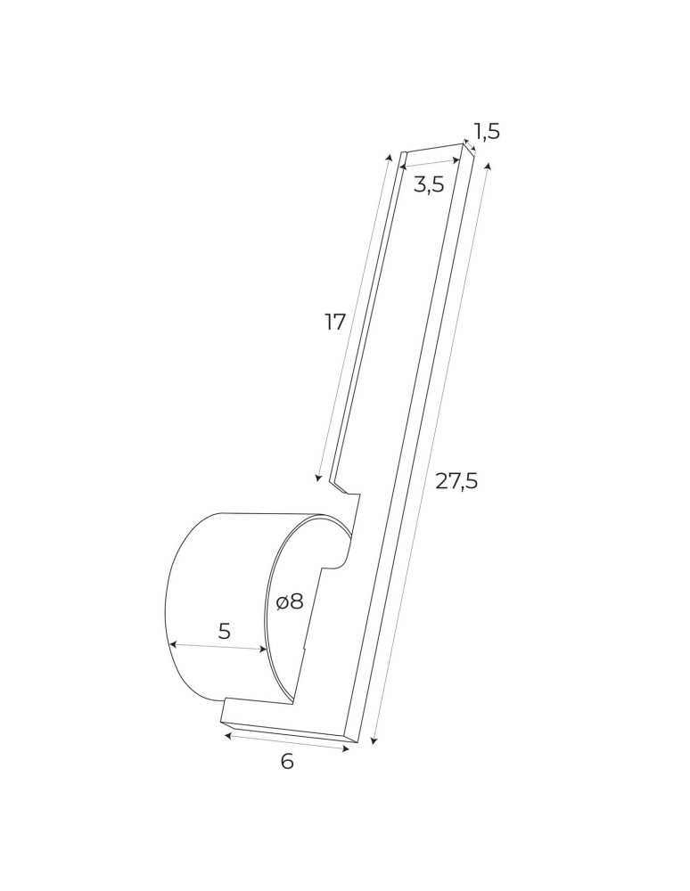 LED wall lamps - Maxlight Wall lamp Merano I Black W0346 - product kolory-swiatla.pl 4