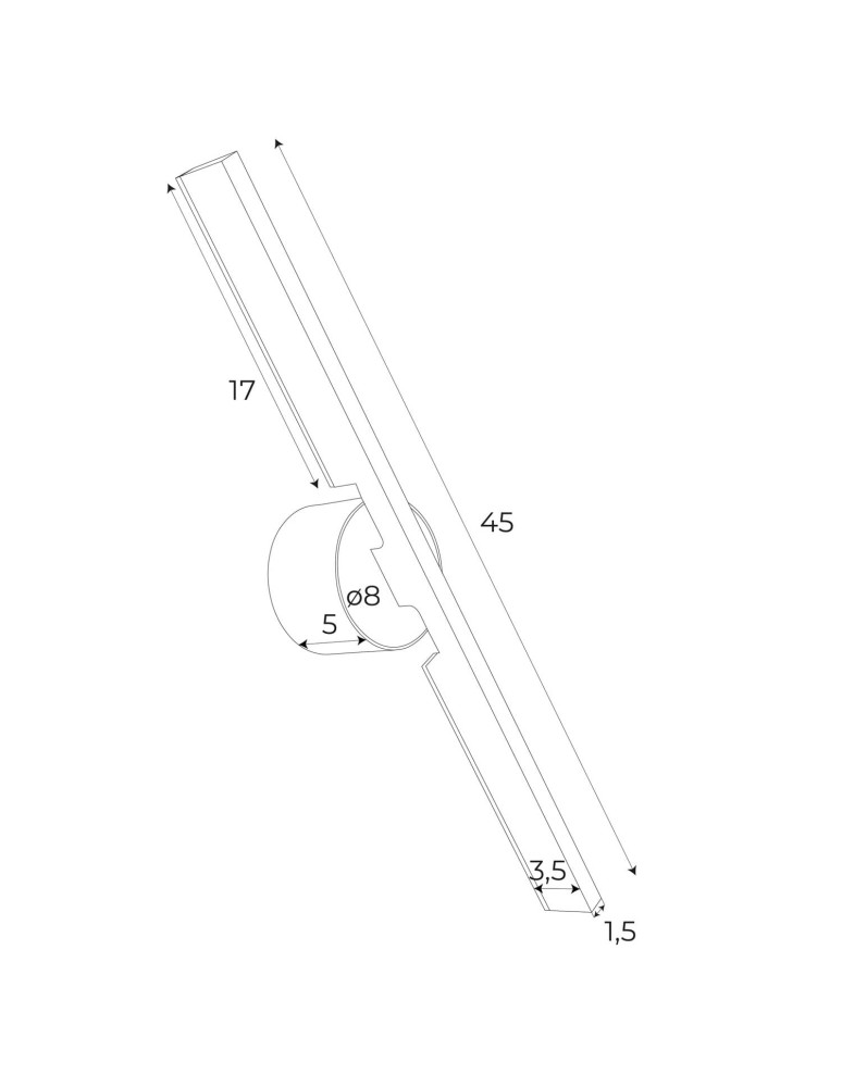 LED wall lamps - Maxlight Wall lamp Merano II Black W0348 - product kolory-swiatla.pl 4