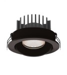 Flush-mounted hermetic lamps - Maxlight Cyclop Black 4000K IP65 H0095 4000K recessed luminaire. - product 1