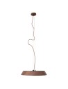 Maxlight Tamago Dark Walnut Wood Pendant Lamp P0551