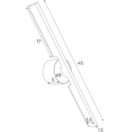 MAXLight W0347 Kinkiet Merano II Złoty