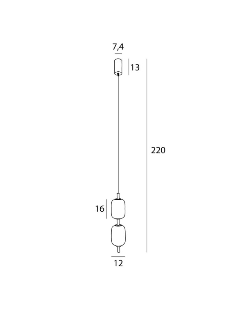 Pendant lamps - Maxlight Elena 8W Pendant Lamp P0537D - product kolory-swiatla.pl 3