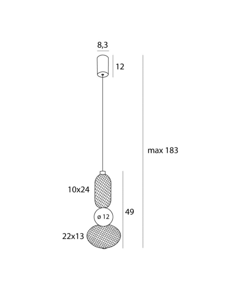Pendant lamps - Maxlight Bora A Pendant Lamp P0591 - product kolory-swiatla.pl 3