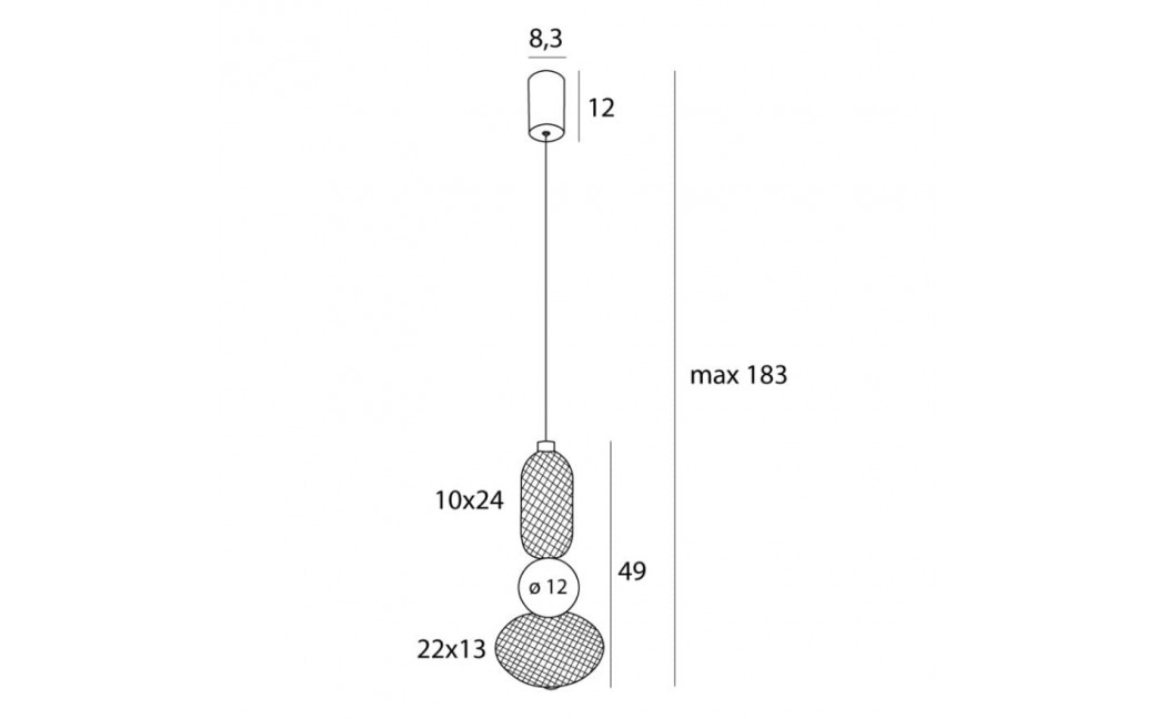 MAXLight P0591 Lampa Wisząca Bora A