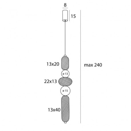 MAXLight P0592 Lampa Wisząca Bora B