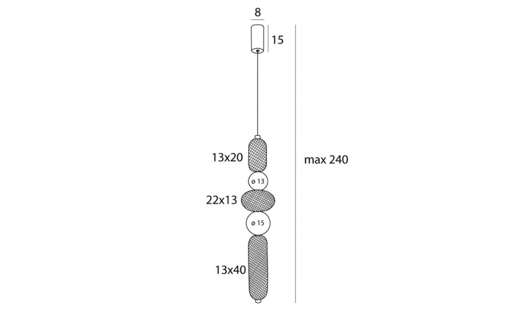 MAXLight P0592 Lampa Wisząca Bora B