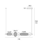 Pendant lamps - Maxlight Bora C Pendant Lamp P0593 - product 3