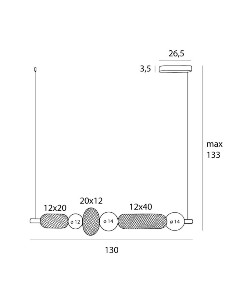 Pendant lamps - Maxlight Bora C Pendant Lamp P0593 - product kolory-swiatla.pl 3