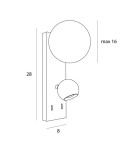 Wall lamps for bedrooms - Maxlight Atom wall lamp W0351 - product 3