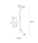 Wall lamps for bedrooms - Maxlight Ibiza wall lamp W0349 - product 3