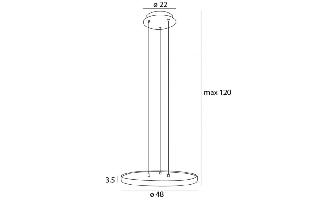 MAXLight P0556 Lampa Wisząca Vik 50cm