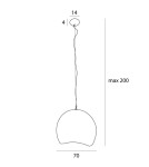 Pendant lamps - Maxlight Pierre 70cm P0534 Pendant Lamp - product 3
