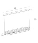 Pendant lamps over the island - Maxlight Singapore Oval Pendant Lamp P0553. - product 3