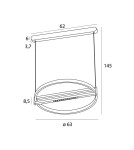 Pendant lamps - Maxlight Singapore Round P0552 Pendant Lamp. - product 3