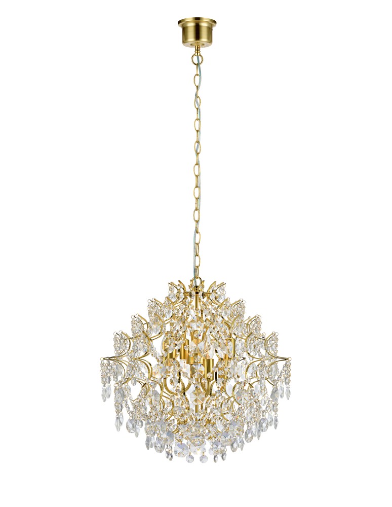 Glamour pendant lamps - Markslojd SOFIERO Hanging 6L Brass/MC 106548 - product kolory-swiatla.pl 1