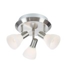 Adjustable ceiling lamps - spots - Markslojd VERO Ceiling 3L Steel/Opal 107505 - product 1