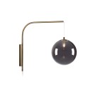 Scandinavian style wall lamps - Markslojd DIONE Wall Mount 1L Smoky/Antique Brass 108419 - product 1