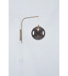 Scandinavian style wall lamps - Markslojd DIONE Wall Mount 1L Smoky/Antique Brass 108419 - product 3