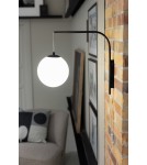 Scandinavian style wall lamps - Markslojd DIONE Wall mounted 1L White/Black 108420 - product 2