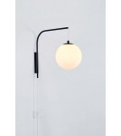 Scandinavian style wall lamps - Markslojd DIONE Wall mounted 1L White/Black 108420 - product 4