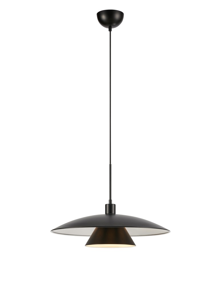 Scandinavian style pendant lamps - Markslojd MILLINGE Pendant 1L Matte Black 108431 - product kolory-swiatla.pl 1