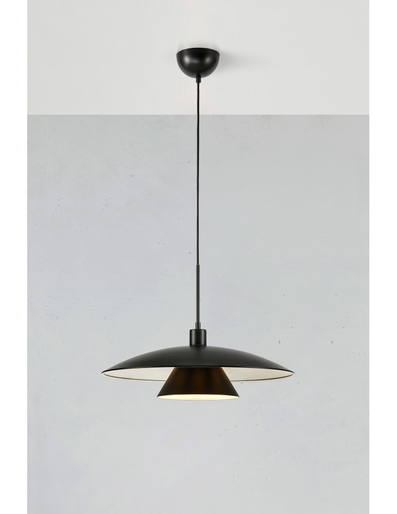 Scandinavian style pendant lamps - Markslojd MILLINGE Pendant 1L Matte Black 108431 - product kolory-swiatla.pl 2