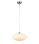 Scandinavian style pendant lamps - Markslojd LOCUS Pendant 1L White/Steel 108437 - product 1
