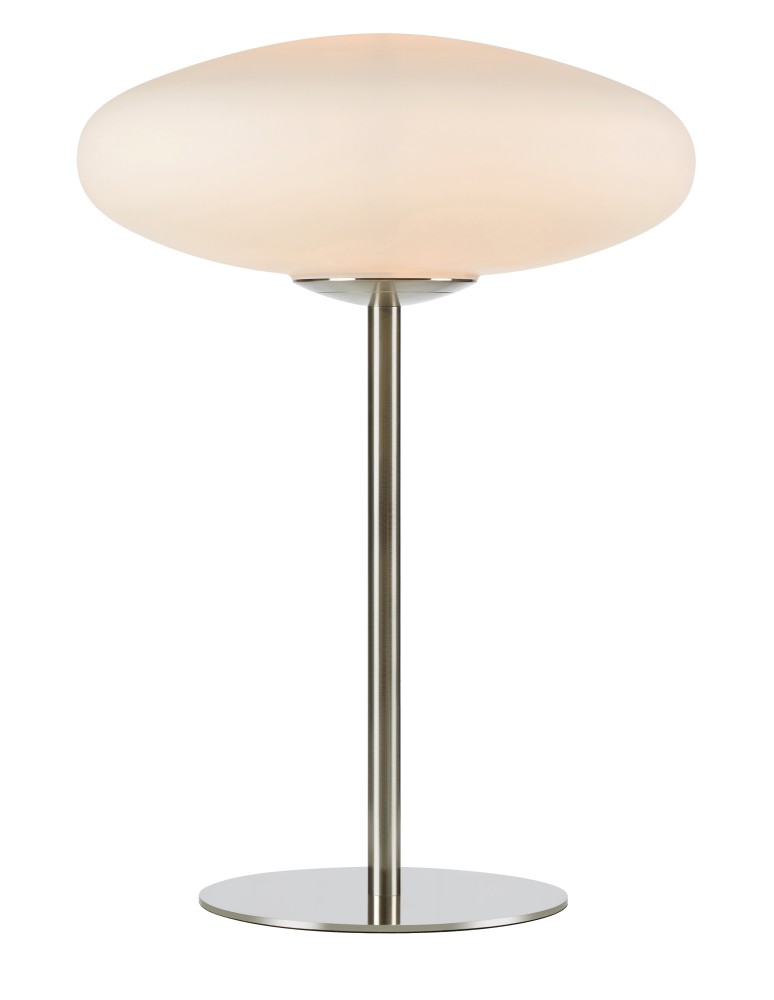 Scandinavian style table lamps - Markslojd LOCUS Table 1L White/Stainless 108439 - product kolory-swiatla.pl 1